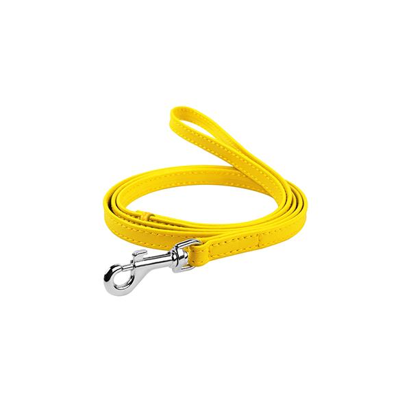 LAISSE CUIR GLAMOUR 12mm 122Cm JAUNE