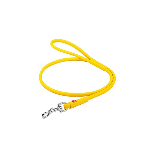 LAISSE CUIR ROND GLAMOUR 6mm 122Cm JAUNE