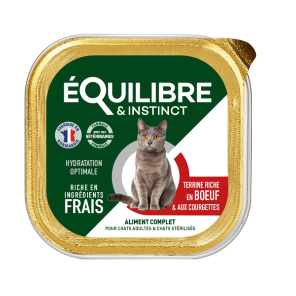 E&I BARQ BOEUF-COURGETTES CHAT STERIL BQ 85GR