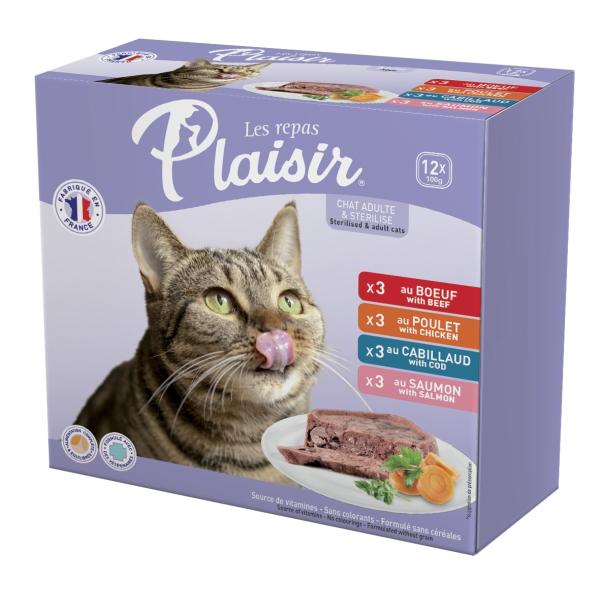 PACK PATE CHAT 12X100GR 3X4 SAVEURS