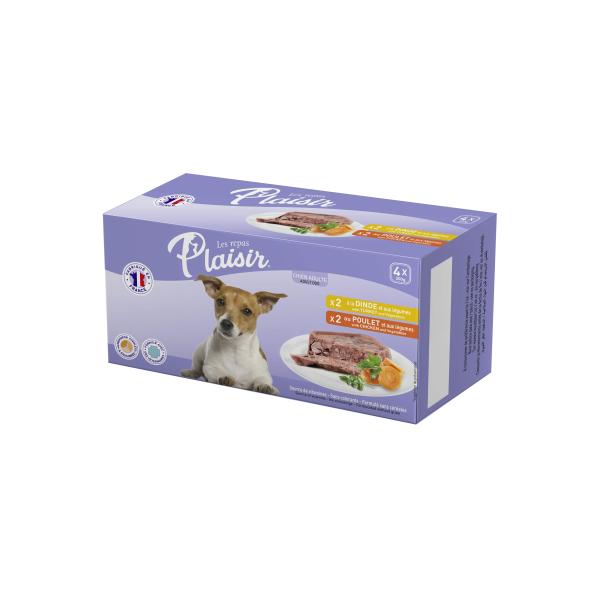 PATE CHIEN 4X300GR  POULET & DINDE