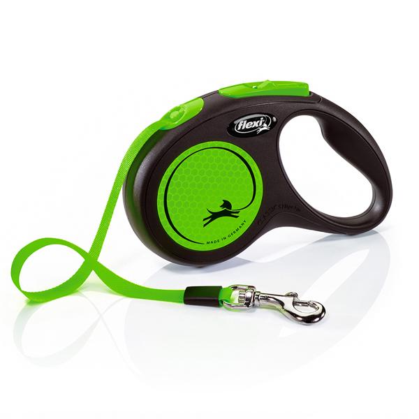 LAISSE FLEXI NEW NEON TAPE M 5m VERT