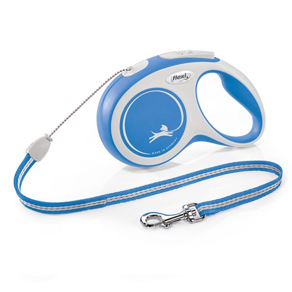 LAISSE FLEXI CORDE T2-S 5M BLEU 