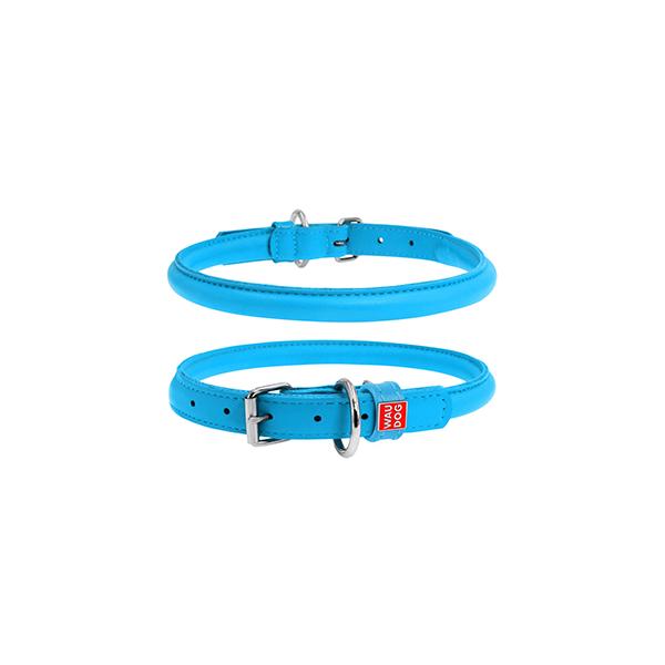 COLLIER ROND GLAMOUR 8mm 25-33 Cm BLEU