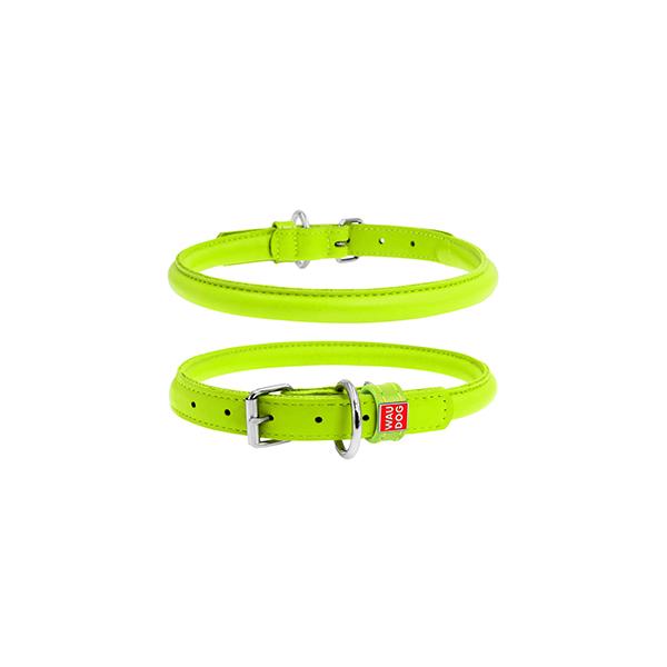 COLLIER ROND GLAMOUR 8mm 25-33Cm VERT