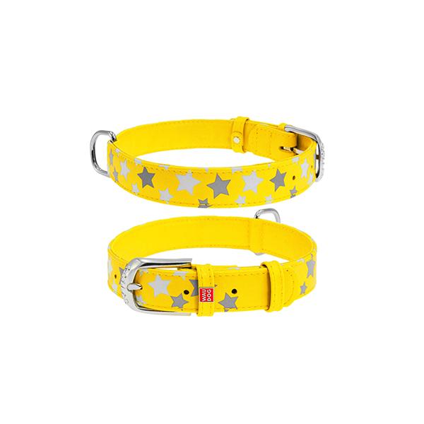 COLLIER GLAMOUR  STAR 20mm 30-39Cm JAUNE