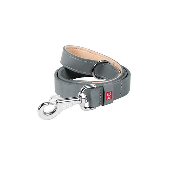 LAISSE CLASSIC CUIR 14mm 122 Cm GRIS