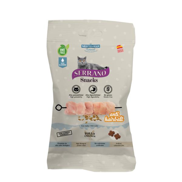 SERRANO SNACK CAT 50g HAIRBALL CHICKEN