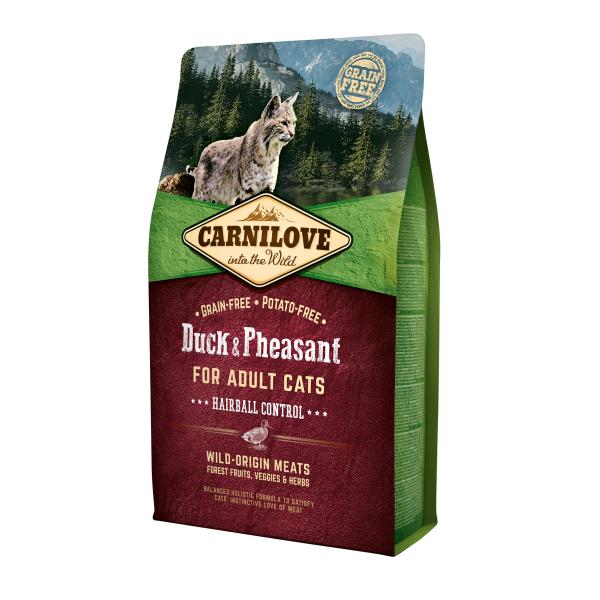 CARNILOVE CHAT CANARD&FAISANT HAIRB 2 KG