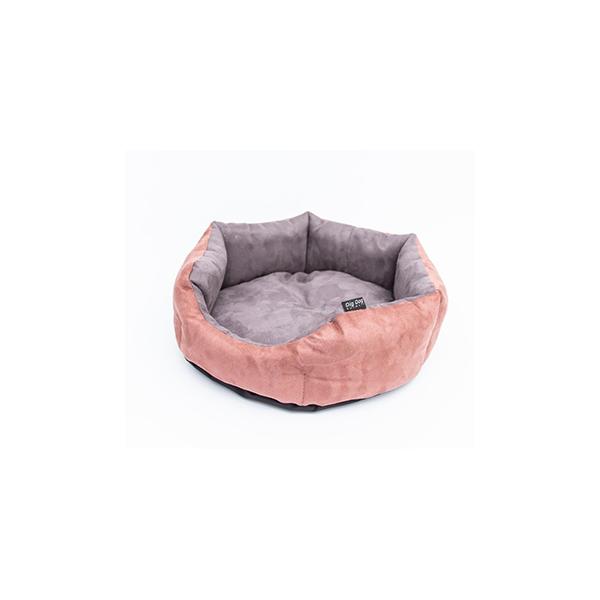 CORBEILLE RONDE T40 ROSE/GRIS