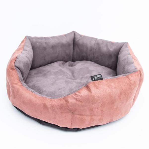 CORBEILLE RONDE T60 ROSE/GRIS