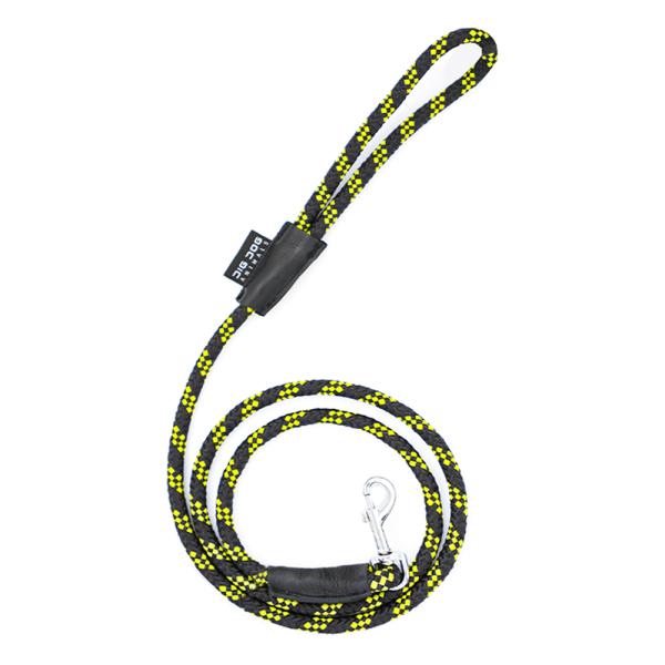 LAISSE CORDE 8 mm NOIR JAUNE III