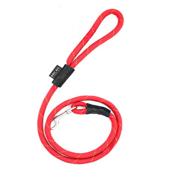 LAISSE CORDE 12 mm ROUGE JAUNE