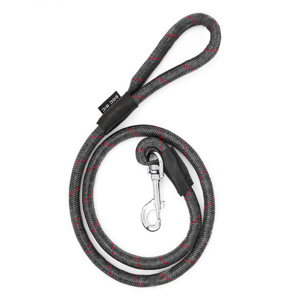 LAISSE CORDE 12 mm NOIR ROUGE 