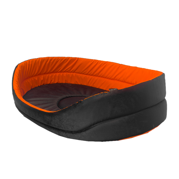 CORBEILLE OVALE T90 NOIR-ORANGE