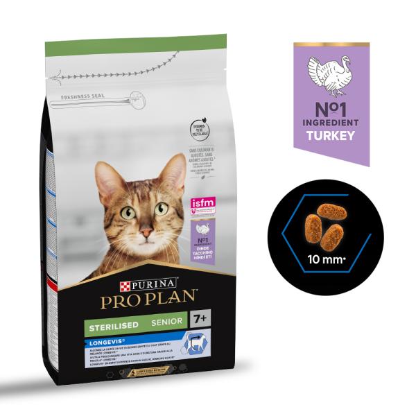 PP STERILISED SENIOR 7+ CAT TURKEY 1.5KG