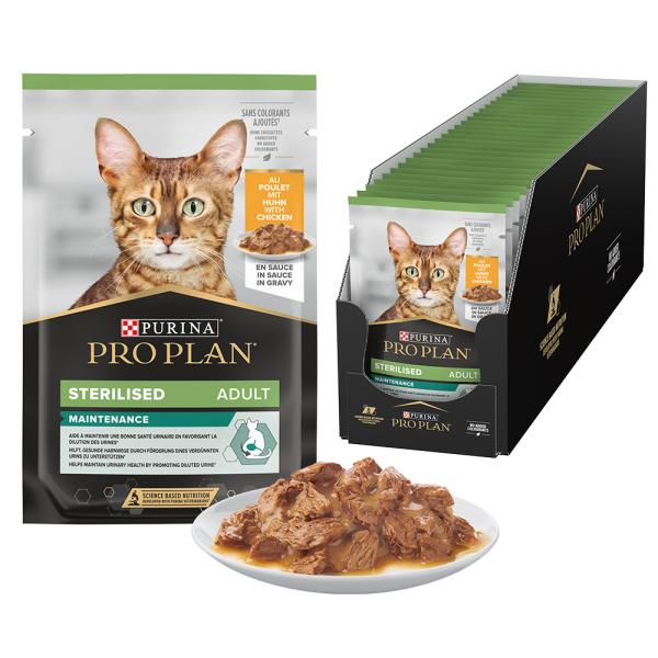 PP STERILISED CAT POUCH  CHICKEN 85G