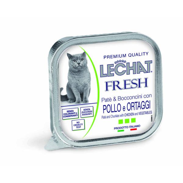 BARQUETTE LECHAT FRESH POULET/LEGUMES 100GR