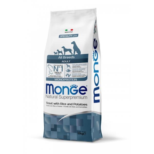 MONGE ALL BREEDS ADULT MONOPROTEINE TROUT 12KG