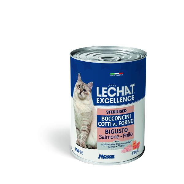 LECHAT EXC STER SALMON/CHICKEN CHUNKS 400GR