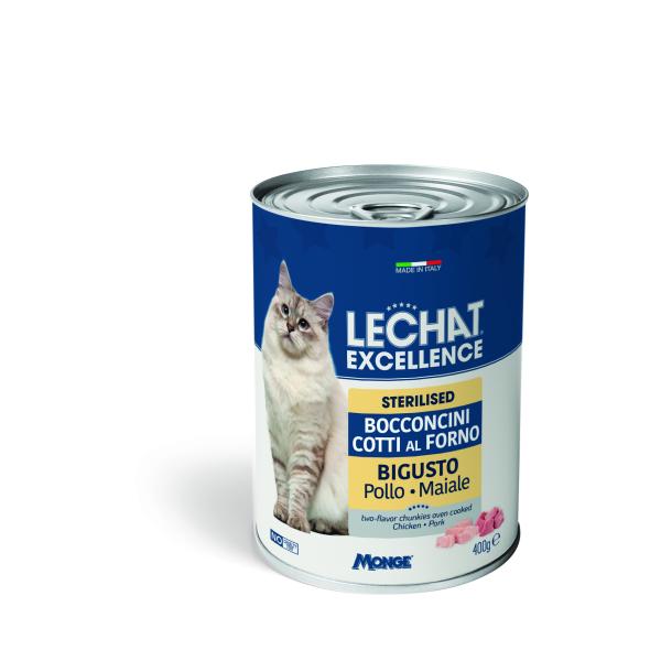 LECHAT EXC STER CHICKEN/PORK CHUNKS 400GR