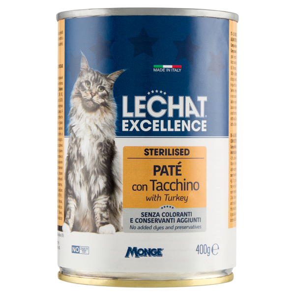 LECHAT EXC PÂTÉ STER DINDE 400GR