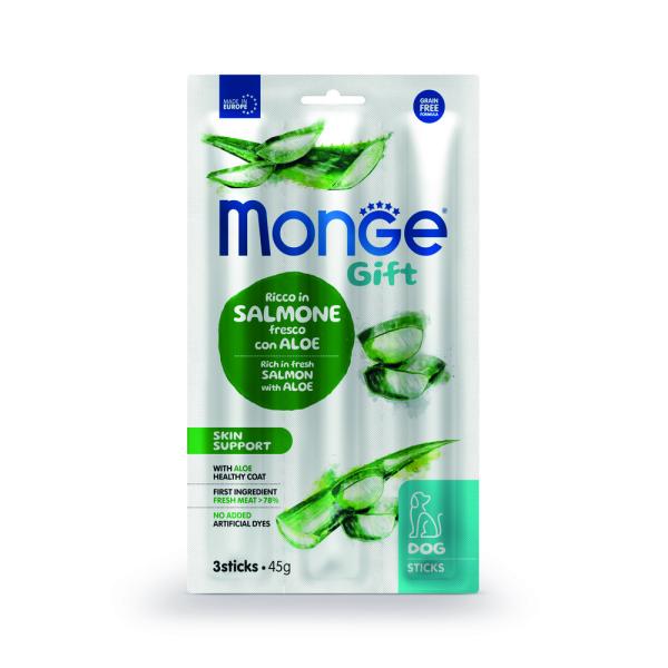 MONGEGIFT DOG STICK SKIN SALM/ALOE 45g