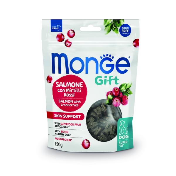 MONGEGIFT DOG SUPM SKIN SALM/CRAN 150g