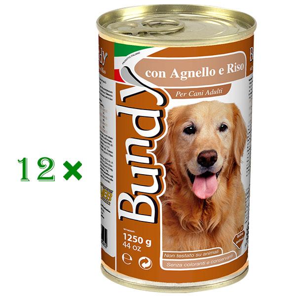 12*BUNDY DOG LAMB AND RICE 1250 GR