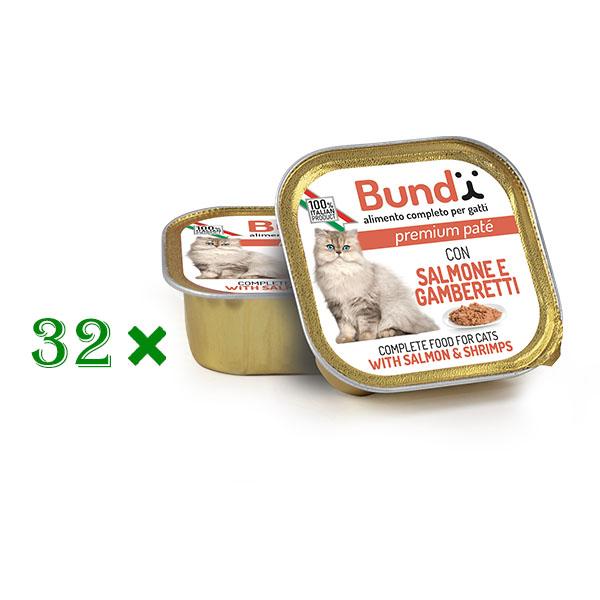 32*BARQUETTE BUNDY SAUMON & CREVETTES 90 GR