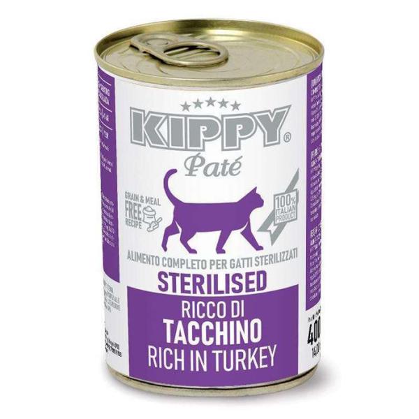 BOITE KIPPY CAT STERILISE DINDE 400 GR 