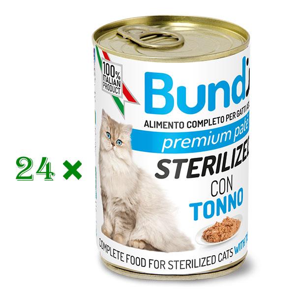 24*BUNDY CAT STERILISED TUNA 400 GR