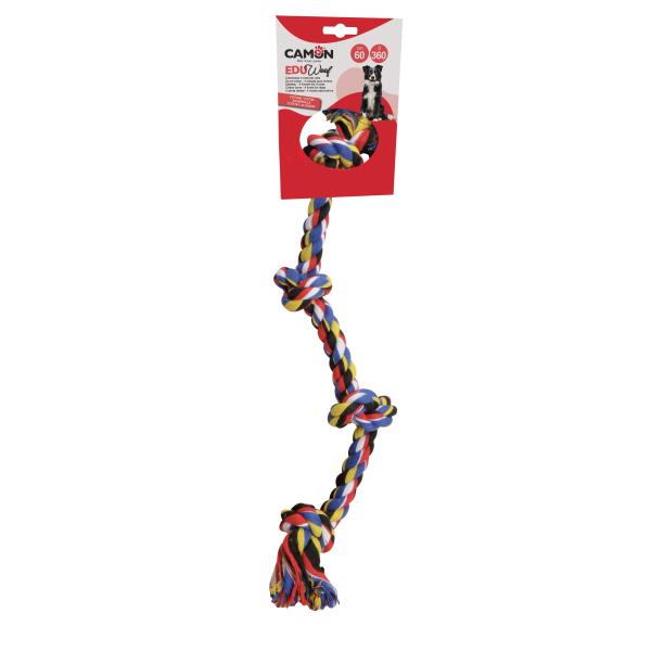 DOG TOY CAMON OS DE COTON*4 NOEUDS*60CM*360G