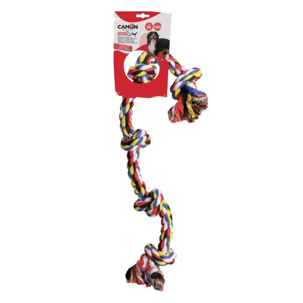 DOG TOY CAMON OS DE COTON*5 NOEUDS*95CM*1000G