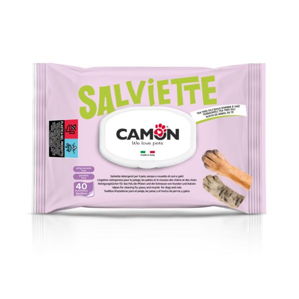 LINGETTES NETTOYANTES CAMON A L’HUILE D’ARBRE A THE 40 PCS