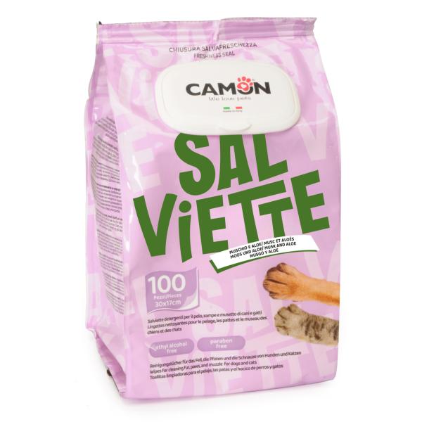 LINGETTES NETTOYANTES CAMON A L’ALOE VERA 100PCS