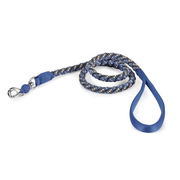 LAISSE CORDE REFLEC. CAMON BLEU/NOIR 15X1100 MM