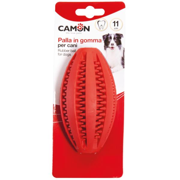 JOUETS POUR CHIEN CAMON BALLON DE RUGBY DENTAL 11CM MIXED