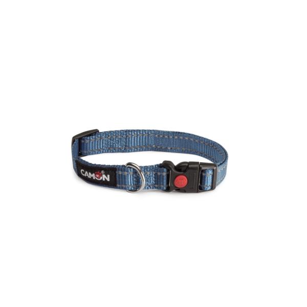 COLLIER CHIEN CAMON REFLEXE  15MM X 26/40CM - BLEU