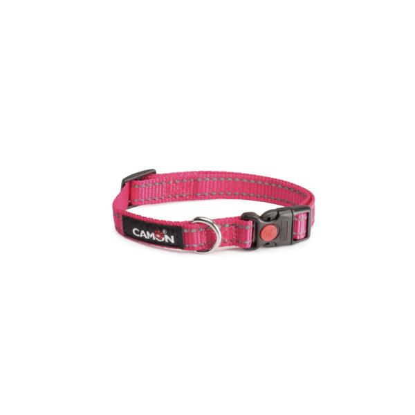 COLLIER CHIEN CAMON REFLEXE  15MM X 26/40CM - FUCHSIA