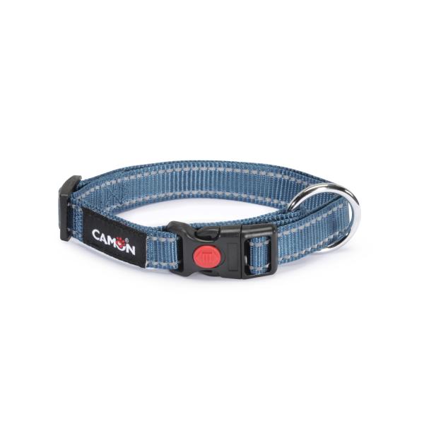 COLLIER CHIEN CAMON REFLEXE  25MM X 42/68CM - BLEU