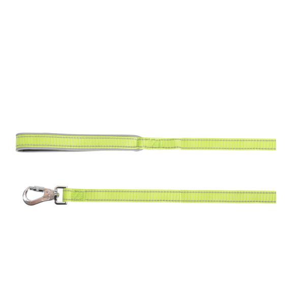 LAISSE REFLECTIVE CAMON AVEC POIGNEE NEO LIME 15X1200MM