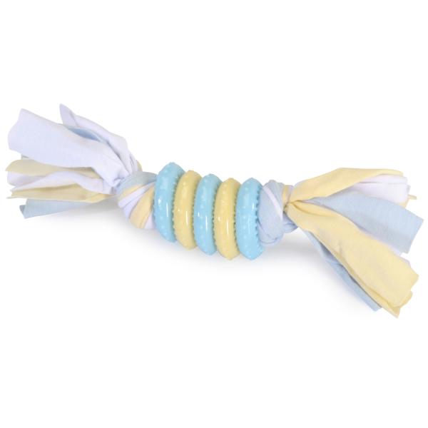 DOG TOY CAMON ANNEAU TPR AVEC DES NOEUDS 21CM