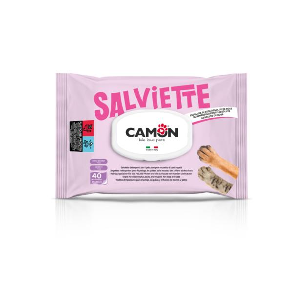 LINGETTES NETTOYANTES CAMON PARFUM A LA ROSE 40 PCS