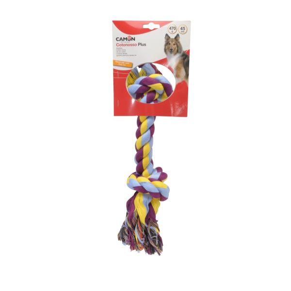 DOG TOY CAMON CORDE DE JEU A 2 NOEUDS 450MM 470/480G