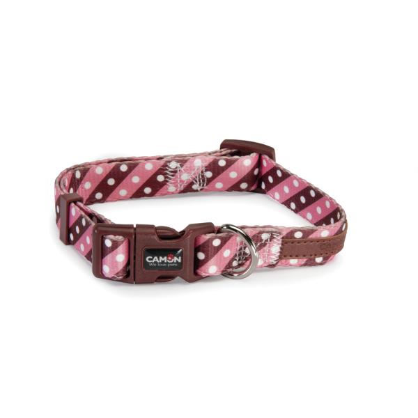 COLLIER NYLON CAMON POIS ROSE 20X360X480MM