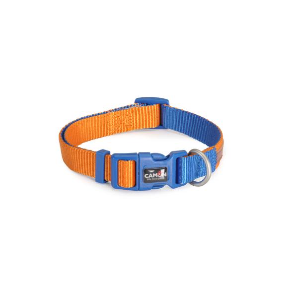 COLLIER NYLON CAMON PREM BIC ORANGE/BLEU 10X200~300
