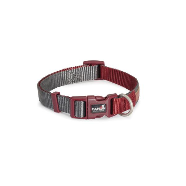 COLLIER NYLON CAMON PREM BIC GRIS/ROUGE 20X360~480MM