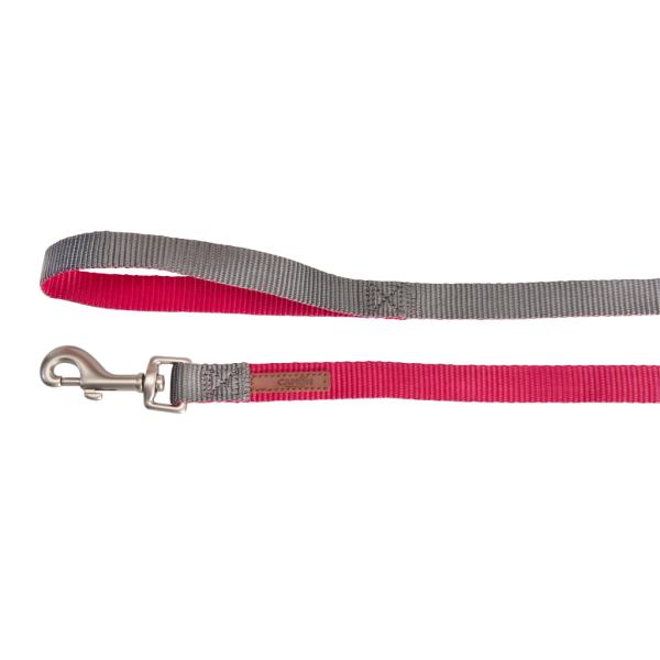 LAISSE NYLON CAMON PREM BIC ROSE/GRIS 10X1200MM