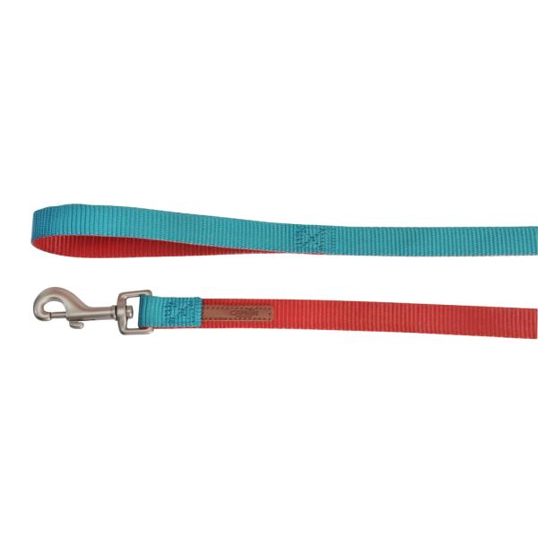 LAISSE NYLON CAMON PREM BIC ROUGE/BLEU 15X1200MM